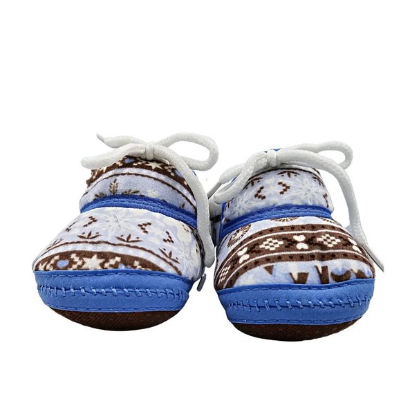 Infant Fleece Slippers Rubber Grip Bottom Moccasins Arctic Animals - Picture 7 of 8